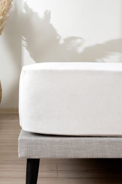Koza Home Ekru Tek Kişilik Penye Fitted Lastikli Çarşaf 2524