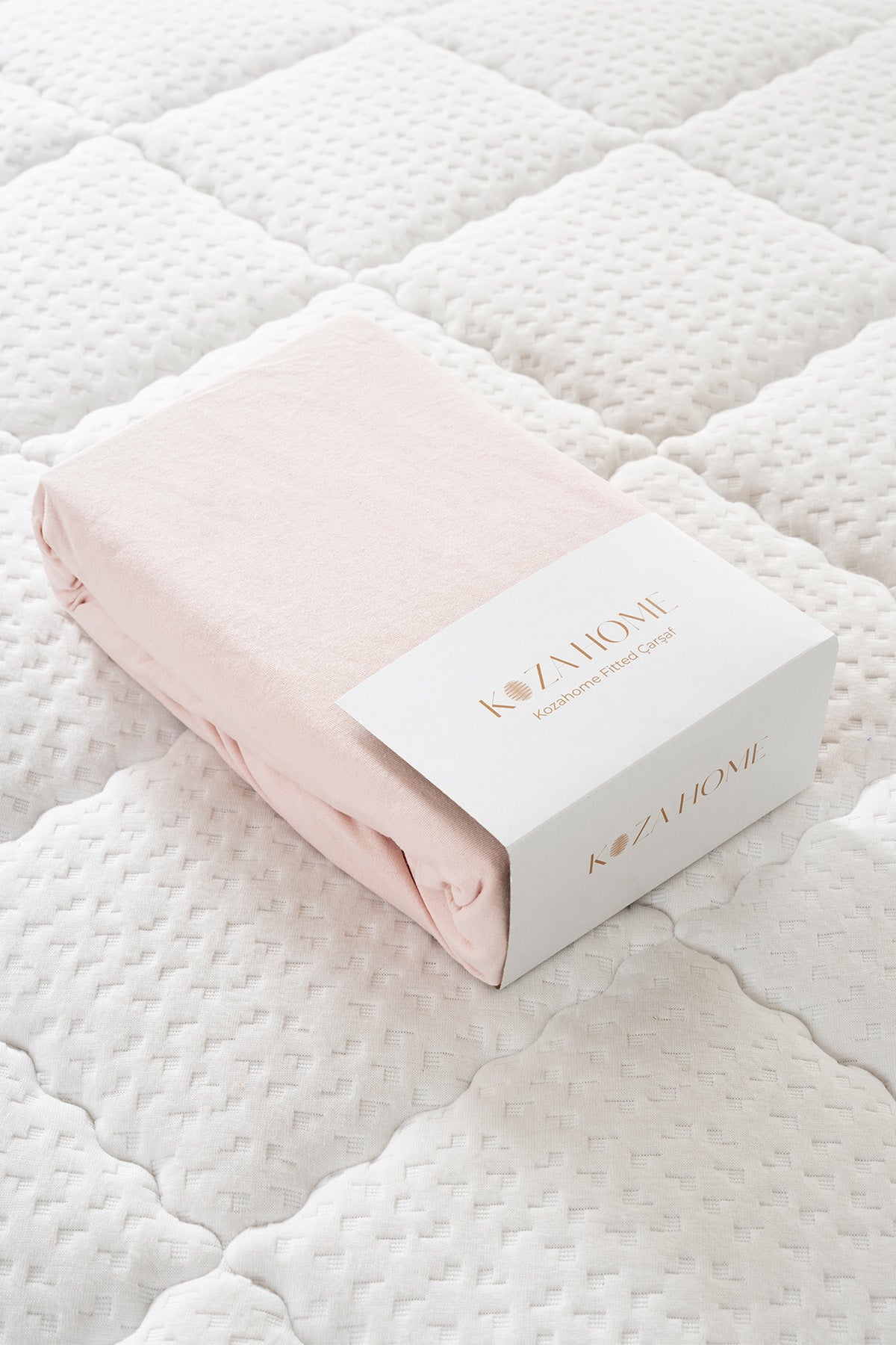 Koza Home Pudra Çift Kişilik Penye Fıtted Çarşaf 2529