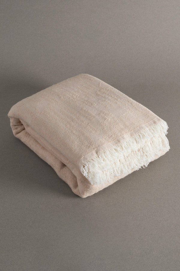 Koza Laks Bej Battaniye 200x230Cm 9081