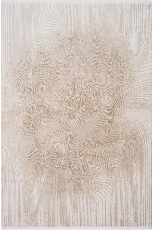 Koza Luna Krem Bej Oturma Odası Halısı A2686B