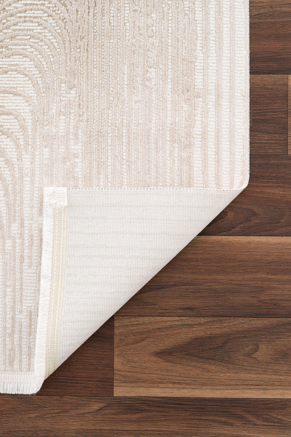 Koza Luna Krem Bej Oturma Odası Halısı A2686B