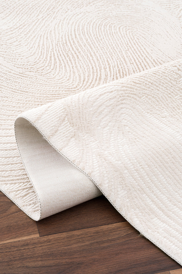 Koza Luna Krem Bej Oturma Odası Halısı A2686B