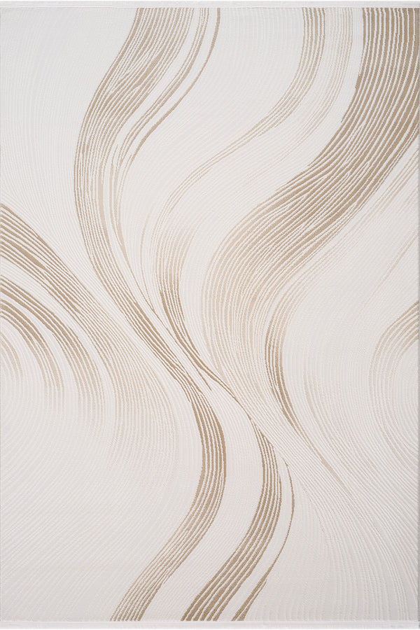 Koza Luna Krem Bej Oturma Odası Halısı A2688B