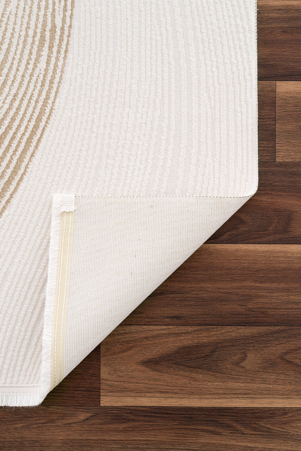 Koza Luna Krem Bej Oturma Odası Halısı A2688B