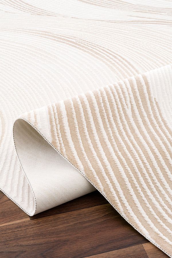 Koza Luna Krem Bej Oturma Odası Halısı A2688B