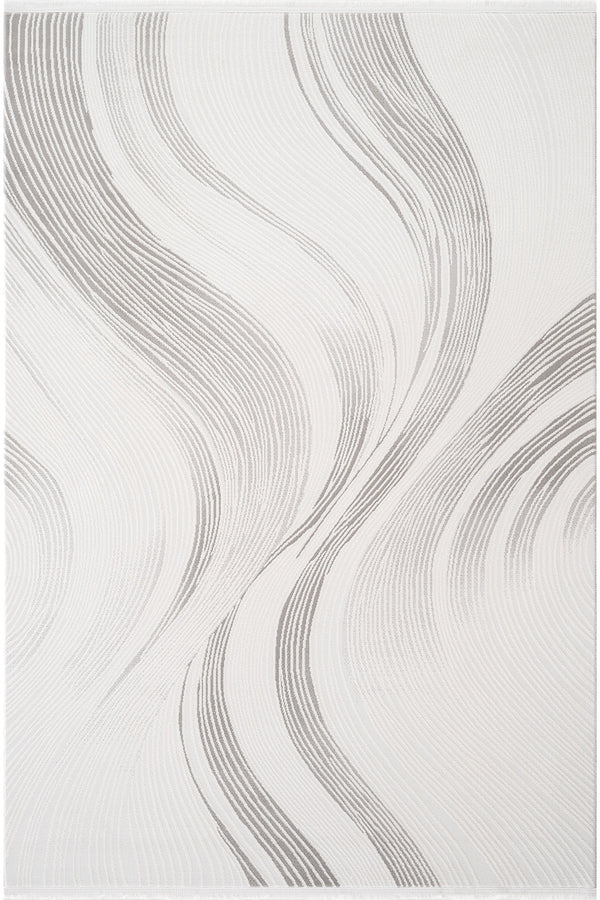 Koza Luna Krem Gri Oturma Odası Halısı A2688C