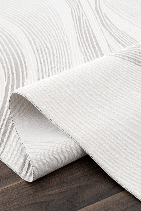 Koza Luna Krem Gri Oturma Odası Halısı A2688C