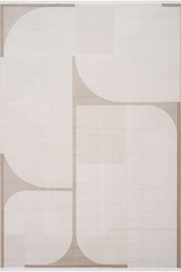 Koza Luna Krem Bej Oturma Odası Halısı A2700B