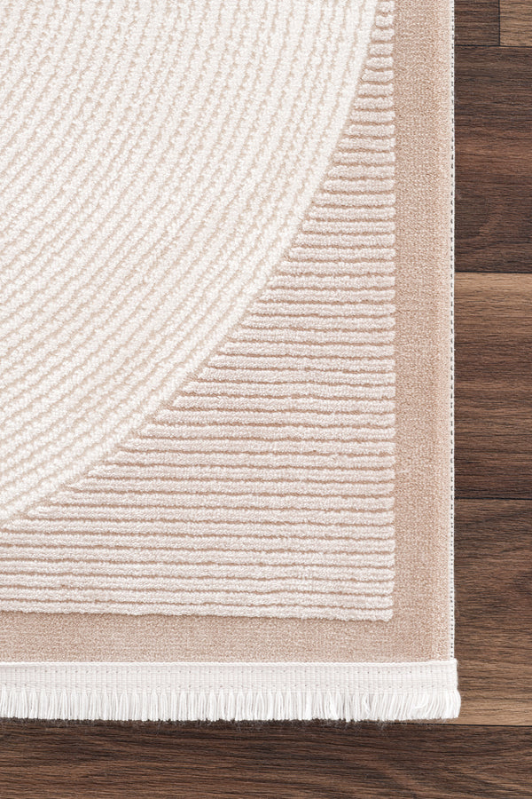 Koza Luna Krem Bej Oturma Odası Halısı A2700B