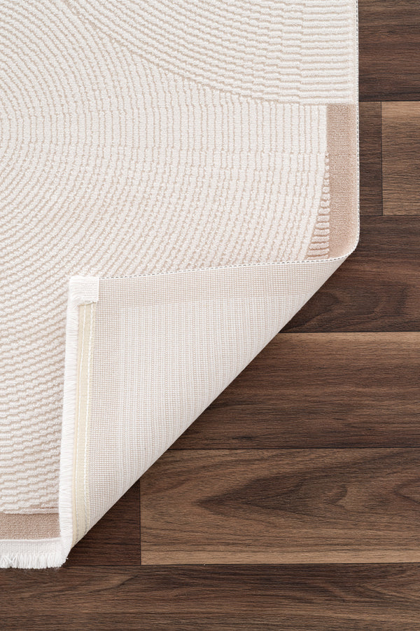 Koza Luna Krem Bej Oturma Odası Halısı A2700B