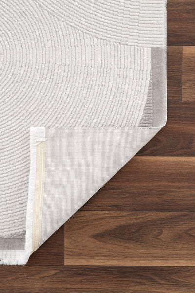 Koza Luna Krem Gri Oturma Odası Halısı A2700C