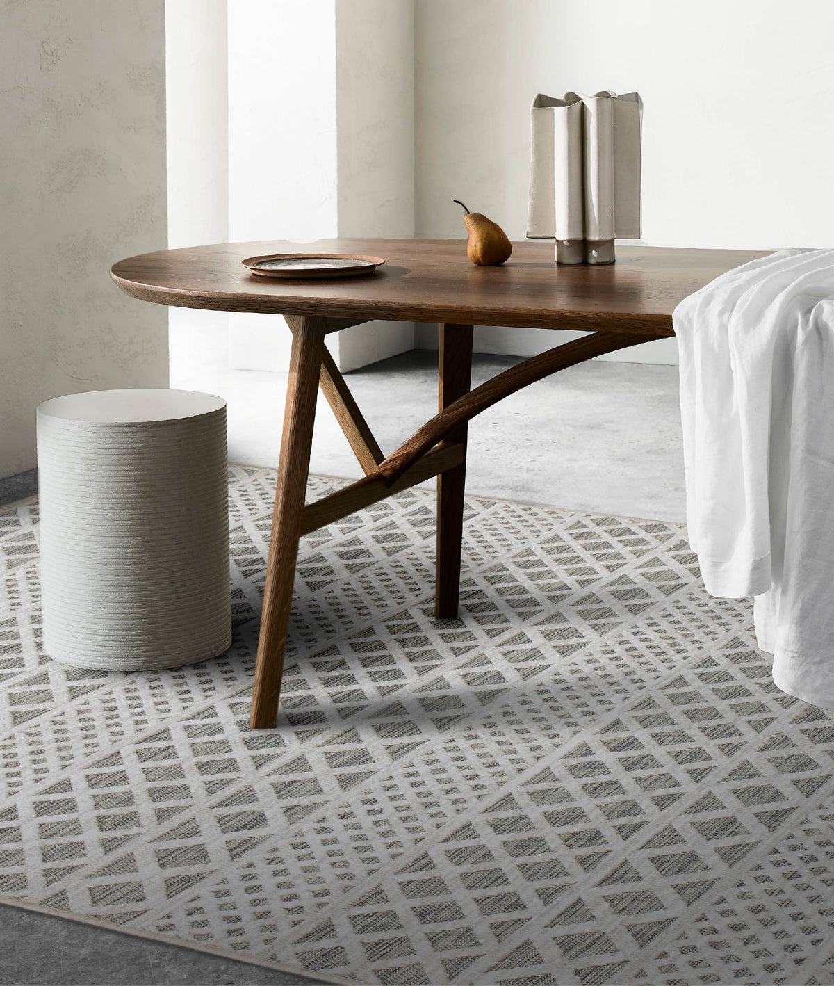 Koza Meridyen Gri Halı Kilim Balkon Teras Bahçe Salon Koridor Makine Halısı 65289