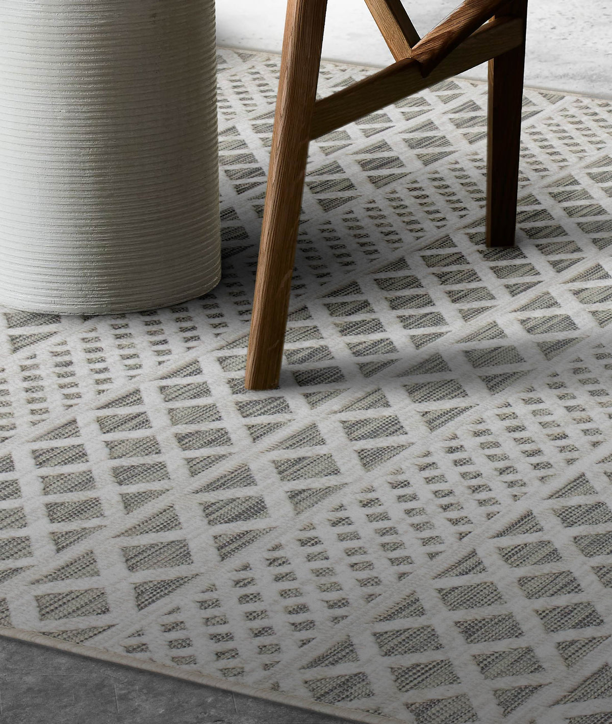 Koza Meridyen Gri Halı Kilim Balkon Teras Bahçe Salon Koridor Makine Halısı 65289