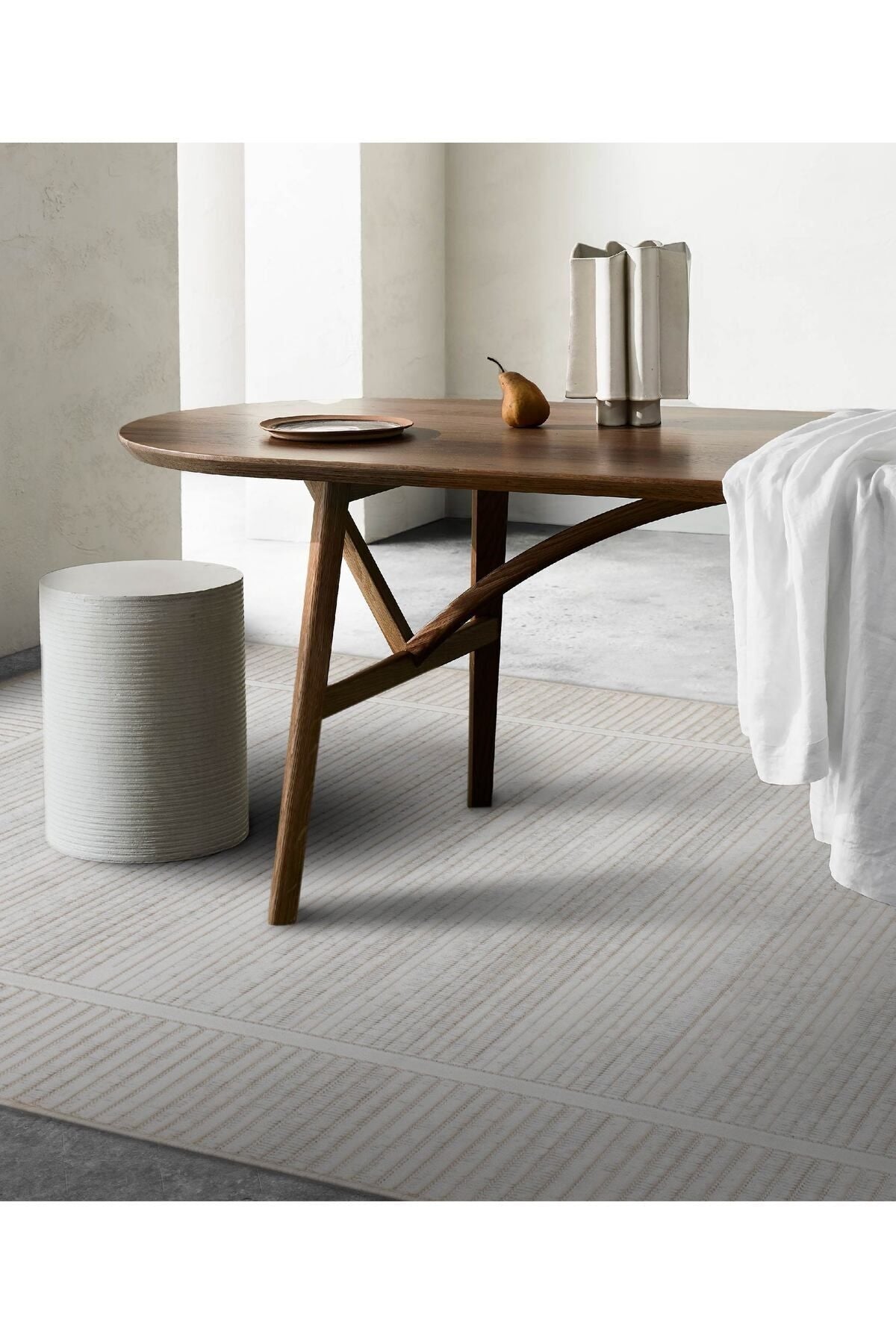 Koza Meridyen Gri Halı Kilim Balkon Teras Bahçe Salon Koridor Makine Halısı 65291