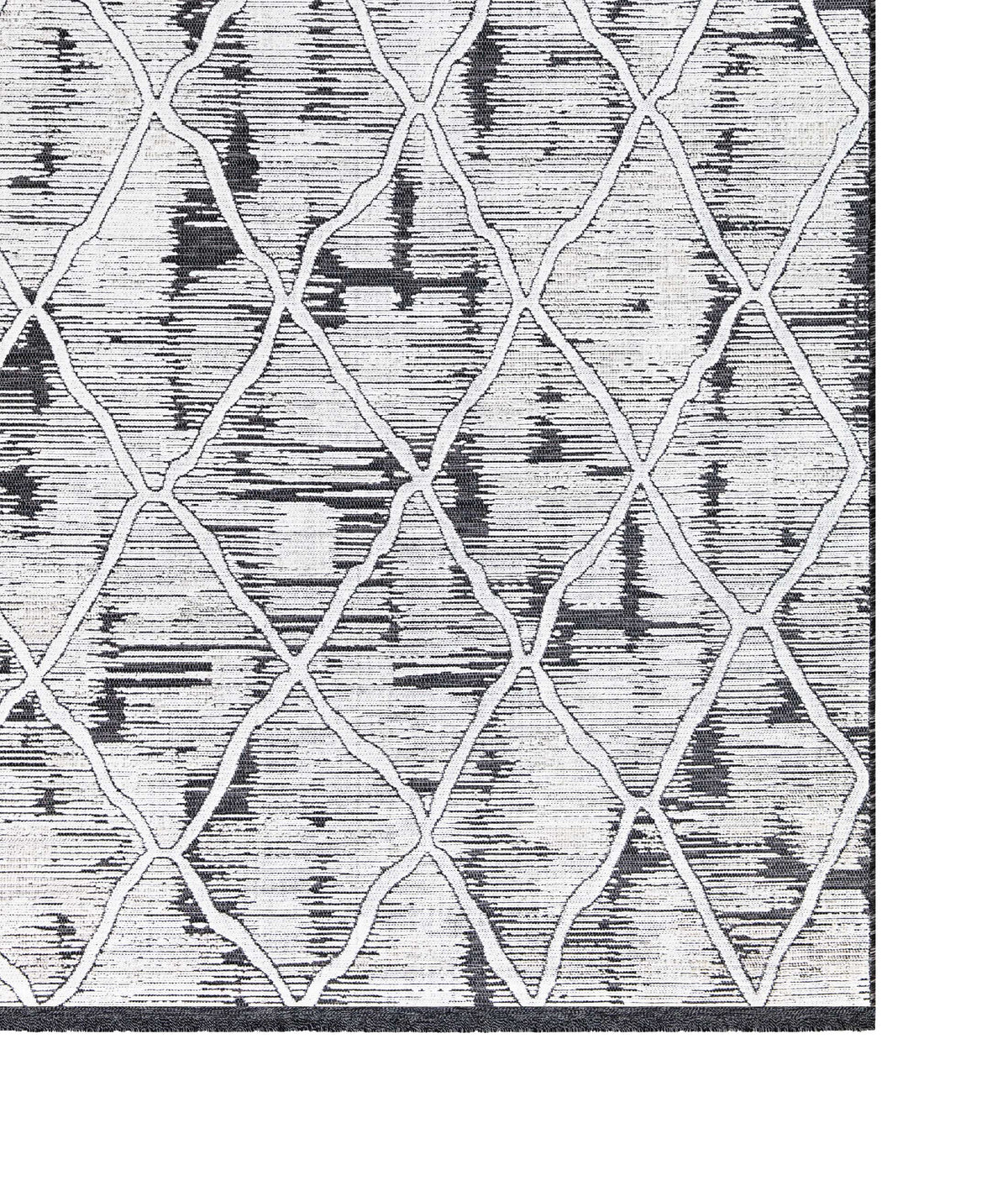 Koza Meridyen Siyah Halı Kilim Balkon Teras Bahçe Salon Koridor Makine Halısı 65284