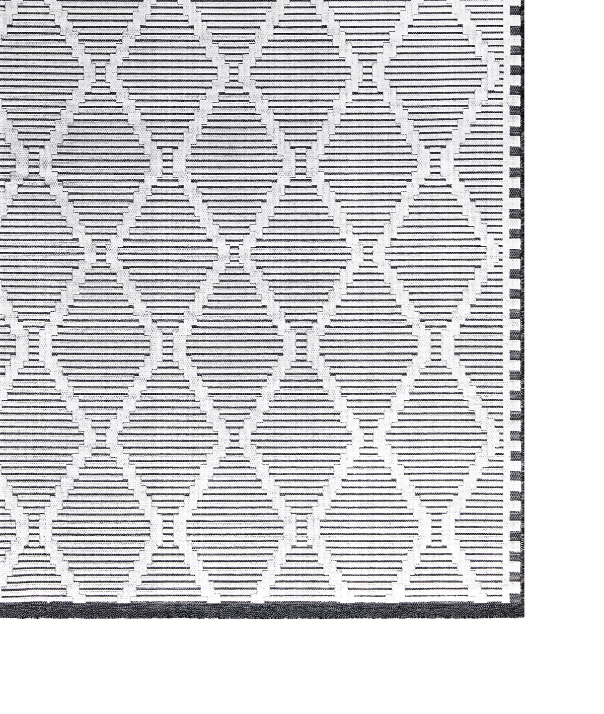 Koza Meridyen Siyah Halı Kilim Balkon Teras Bahçe Salon Koridor Makine Halısı 65296