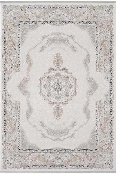 Koza Mirage Krem Mavi Salon Halısı A3780A