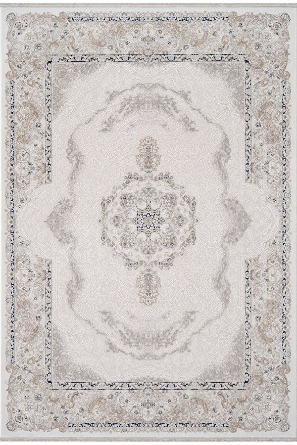 Koza Mirage Krem Mavi Salon Halısı A3780A