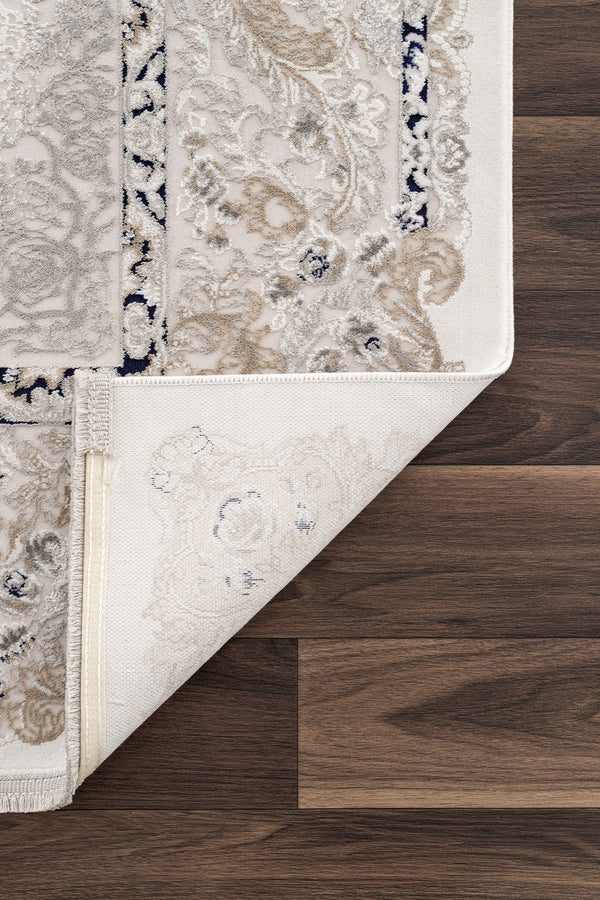 Koza Mirage Krem Mavi Salon Halısı A3780A