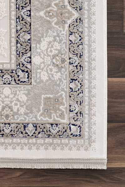 Koza Mirage Krem Mavi Salon Halısı A3782A