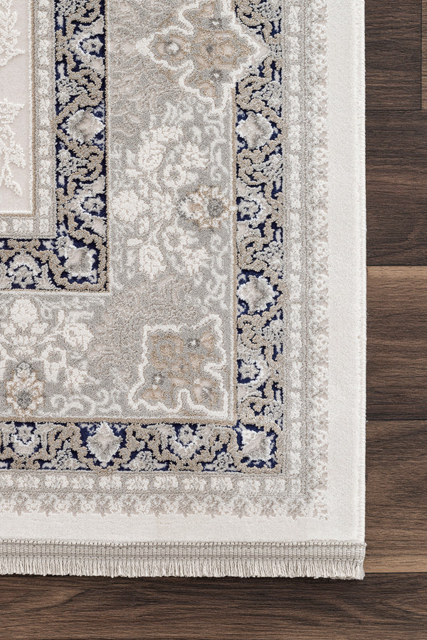 Koza Mirage Krem Mavi Salon Halısı A3782A