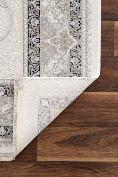 Koza Mirage Krem Mavi Salon Halısı A3782A