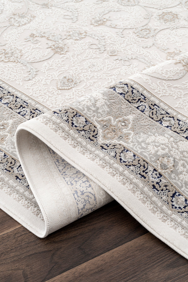 Koza Mirage Krem Mavi Salon Halısı A3782A