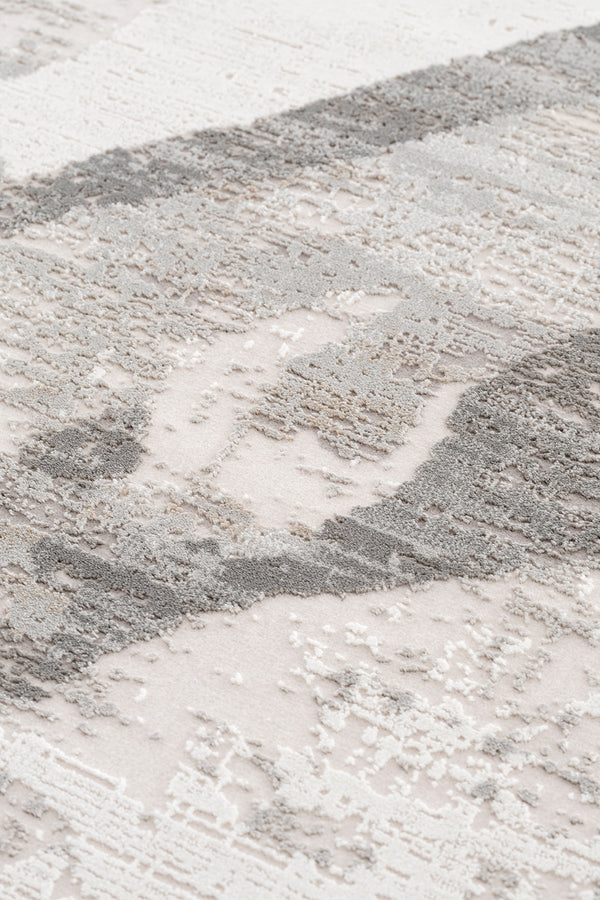 Koza Mirage Krem Gri Salon Halısı A3787D