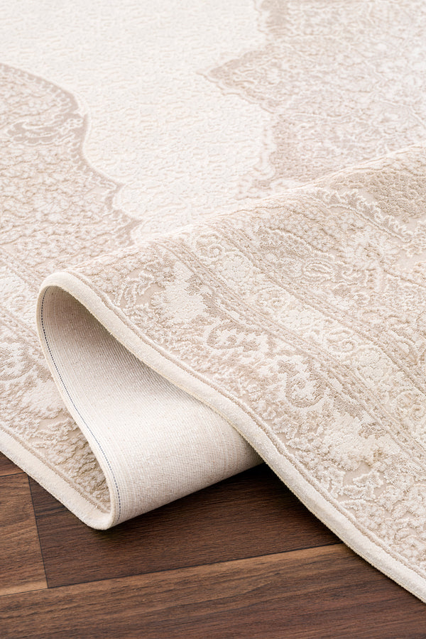 Koza Nazende Krem Bej Salon Halısı A3390B