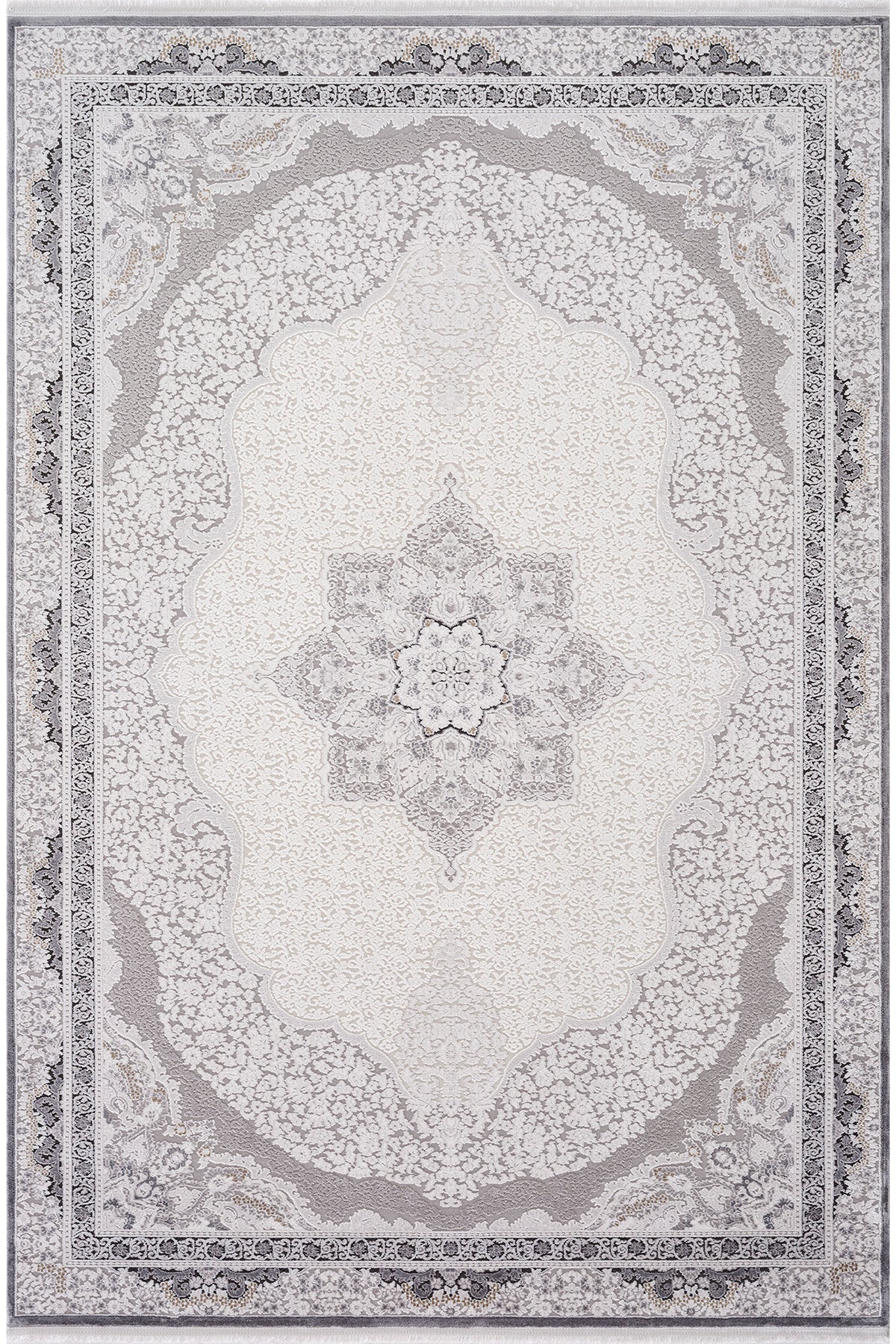 Koza Nazende Krem Antrasit Salon Halısı  A3390E