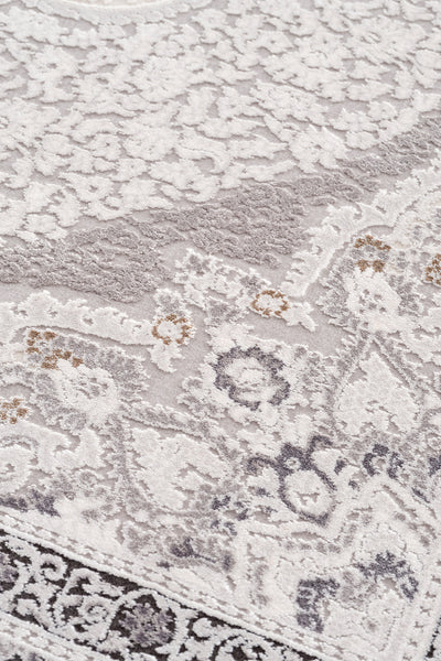 Koza Nazende Krem Antrasit Salon Halısı  A3390E