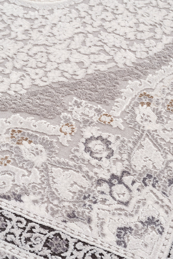 Koza Nazende Krem Antrasit Salon Halısı  A3390E