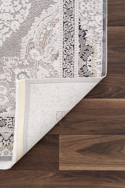 Koza Nazende Krem Antrasit Salon Halısı  A3390E