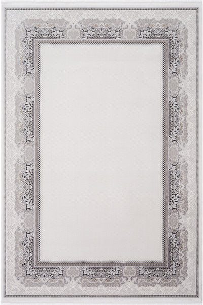 Koza Nazende Krem Antrasit Salon Halısı A3391E