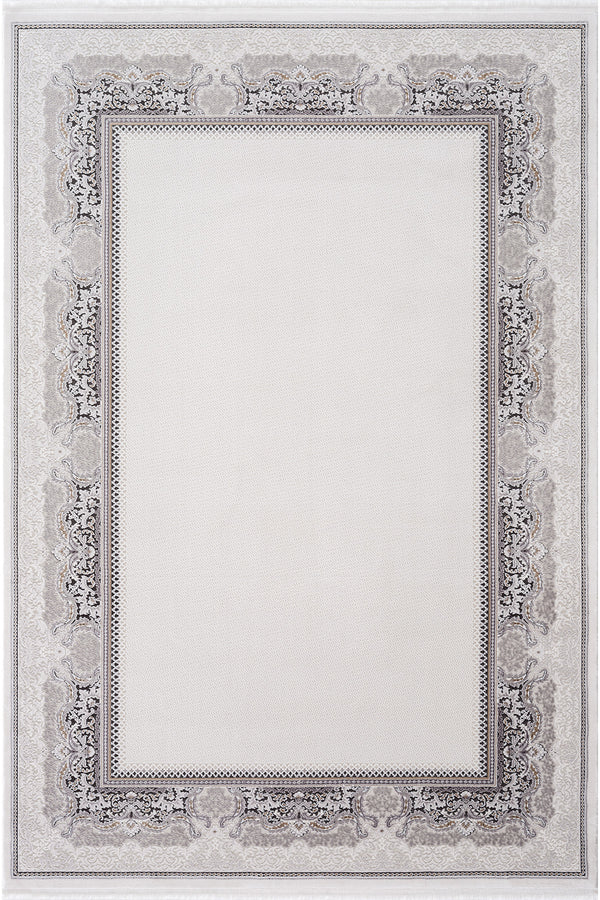 Koza Nazende Krem Antrasit Salon Halısı A3391E