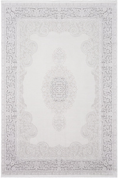 Koza Nazende Krem Gri Salon Halısı A3393D