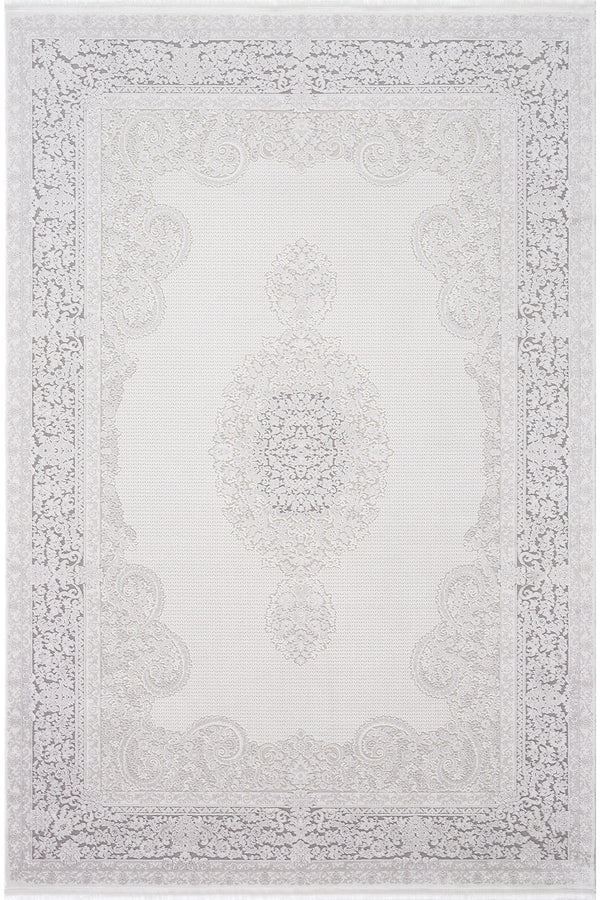 Koza Nazende Krem Gri Salon Halısı A3393D