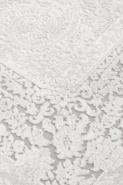 Koza Nazende Krem Gri Salon Halısı A3393D