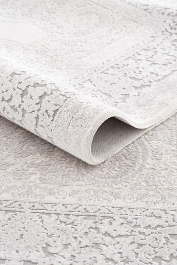 Koza Nazende Krem Gri Salon Halısı A3393D