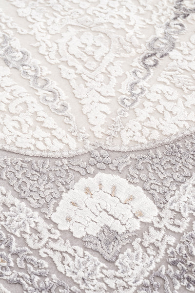 Koza Nazende Krem Gri Salon Halısı A3394D