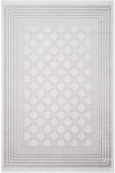 Koza Nazende Krem Gri Salon Halısı  A3397D