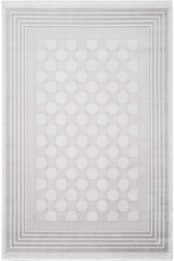 Koza Nazende Krem Gri Salon Halısı  A3397D