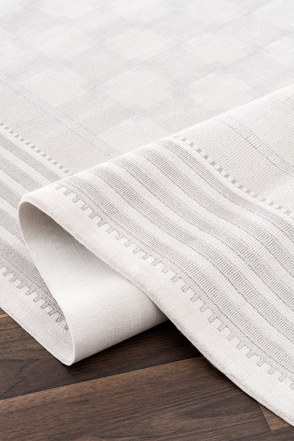 Koza Nazende Krem Gri Salon Halısı  A3397D