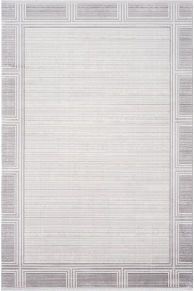 Koza Nazende Krem Gri Salon Halısı A3398D