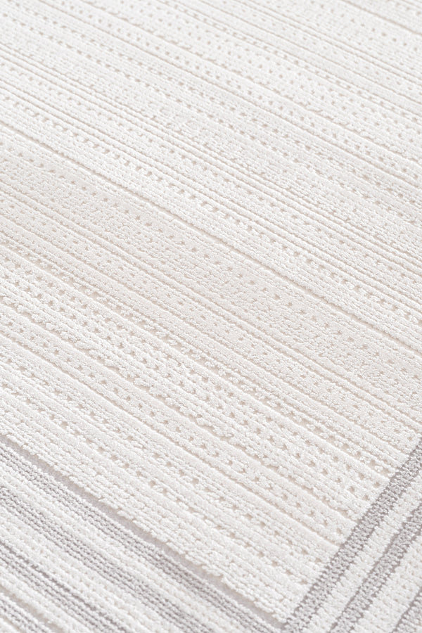 Koza Nazende Krem Gri Salon Halısı A3398D