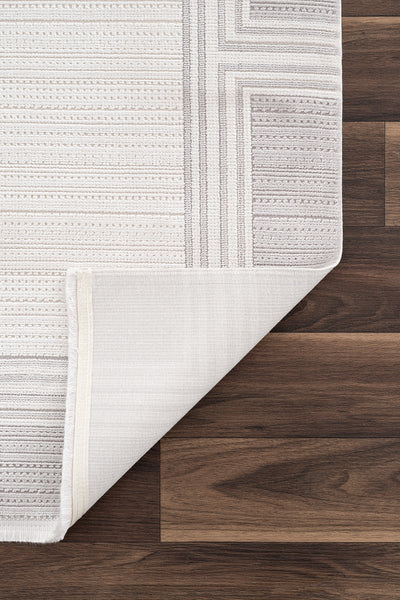 Koza Nazende Krem Gri Salon Halısı A3398D