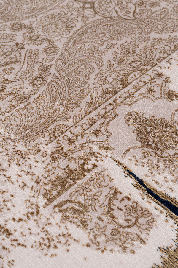 Koza Nostalgia Bej Gold Salon Halısı A3008A