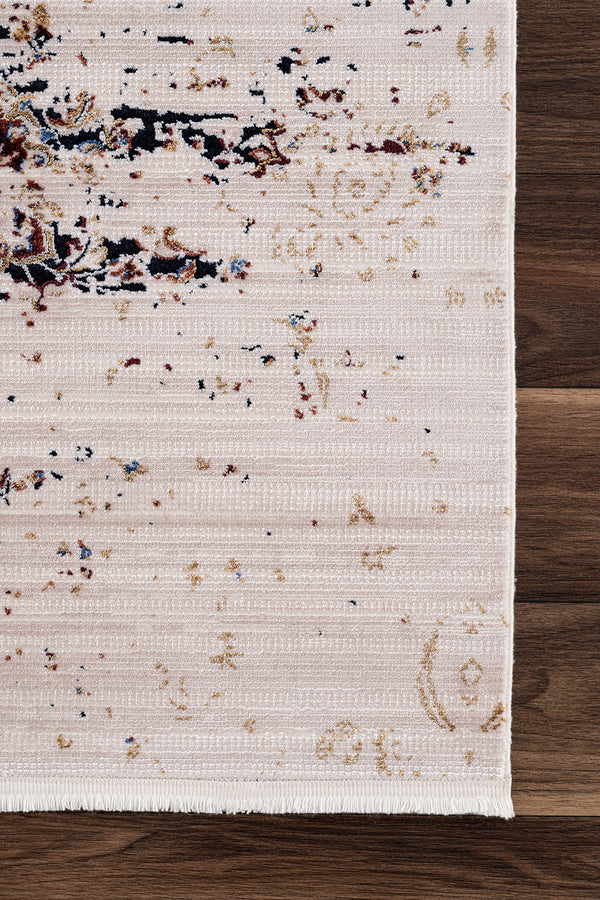 Koza Nostalgia Bej Lacivert Salon Halısı A3010C