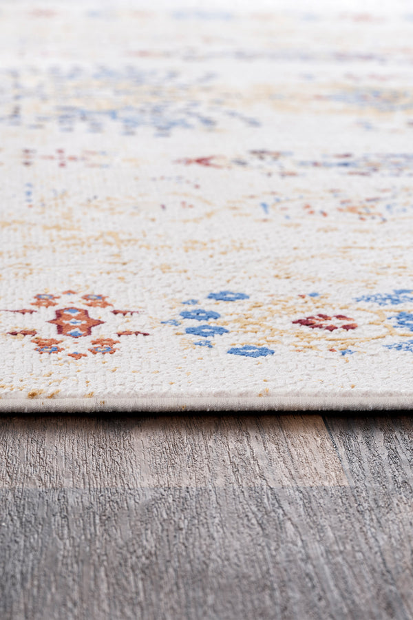 Koza Nostalgia Krem Mavi Salon Halısı A3011D