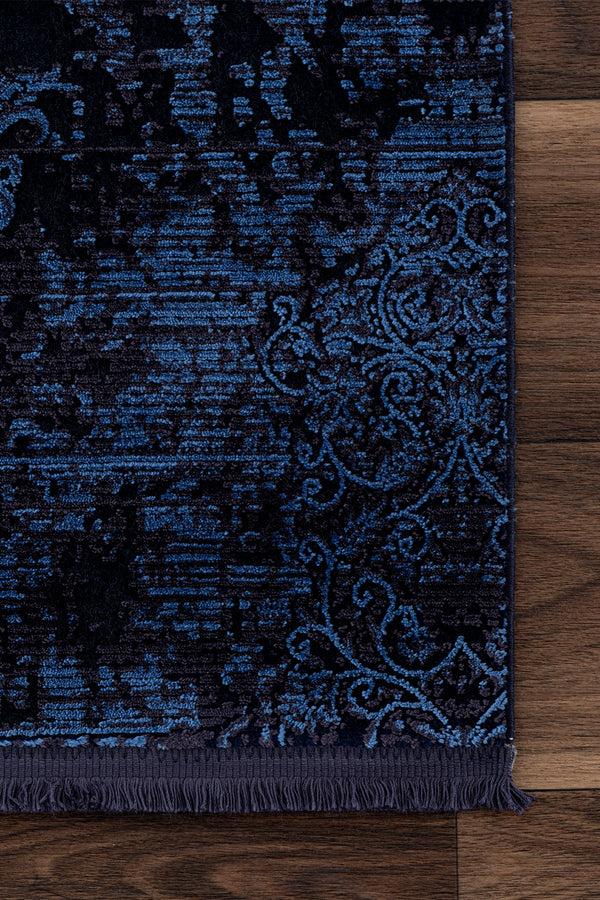 Koza Nostalgia Mavi Salon Halısı A3014F